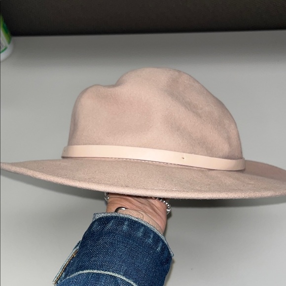 Free People Blush Pink Wool boho hat OS with band main image 3